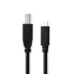 f USB Cable 2m USB-C to USB-B