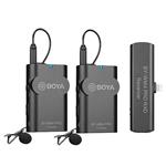 f Boya 2.4 GHz Dual Lavalier Microphone Wireless BY-WM4 Pro-K4 for iOS