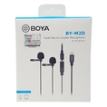 Boya Dual Clip-on Lavalier Microphone BY-M2D for iOS