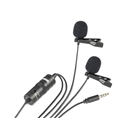 Dual Lavalier microphone for  Smartphone, DSLR, Camcorders, PC