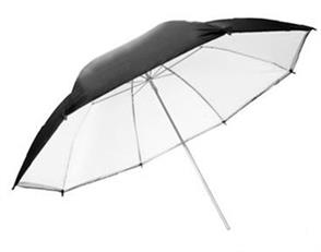 f Falcon Eyes Jumbo Umbrella URN-T86TSB1 Transparent White + Silver/Black Cover 216 cm