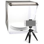 f Orangemonkie Mini Turntable Foldio360 with LED photo tent and tripod