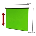StudioKing Wall Pull-Down Green Screen FB-180200WG 180x200 cm Chroma Green