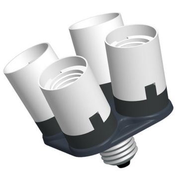 Falcon Eyes Lampholder AD-4E27 from 1 to 4 Lamps