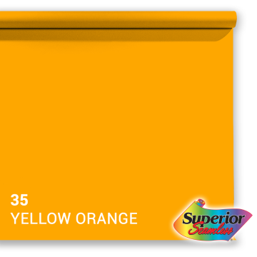 Superior Background Paper 35 Yellow-Orange 1.35 x 11m