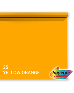 Superior Background Paper 35 Yellow-Orange 1.35 x 11m