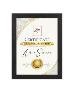 Zep V4721B Certificate Black 21x29,7 cm